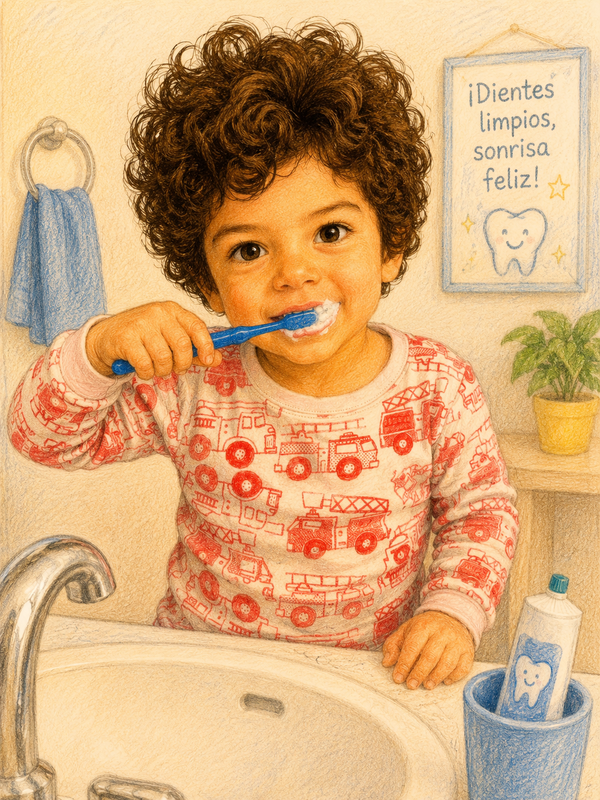 Lavarse dientes solo